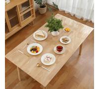 WRUIJIO Protection Table Transparent 140 x 240 cm Transparent Cristal Nappe Rectangle Transparente Lavable pour Salle à Manger, Fête, Établi, Couleur Transparente