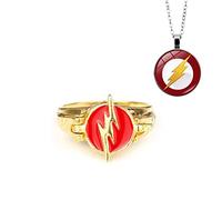 WRUIOY Bague lumineuse de super-héros pour cosplay - Design original - Accessoire de costume flash, 2 cm, métal, 0.78"