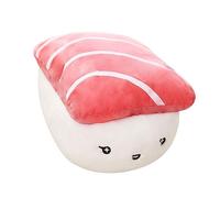 WRXFZZXT Jouet En Peluche Réaliste For Sushi Au Saumon, 40,6 Cm, Mignon En Forme de Nourriture Japonaise, Œuf Au Plat, Thon, Sushi, Oreiller Doux, Coussin, Lit, Canapé, Décoration de Voiture, Cadeaux