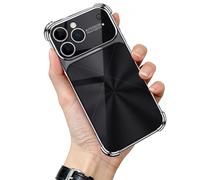 WRYHAUL CD-Texture Case Cover for iPhone 17 Pro Max Series, Quad-Corner Drop-Proof CD-Texture Case, 4 Corners Shockproof Electroplated Camera Lens Protection (17,Black)