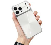 WRYHAUL CD-Texture Case Cover for iPhone 17 Pro Max Series, Quad-Corner Drop-Proof CD-Texture Case, 4 Corners Shockproof Electroplated Camera Lens Protection (17 Pro,White)