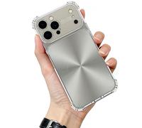 WRYHAUL CD-Texture Case Cover for iPhone 17 Pro Max Series, Quad-Corner Drop-Proof CD-Texture Case, 4 Corners Shockproof Electroplated Camera Lens Protection (15 Pro,Gray)