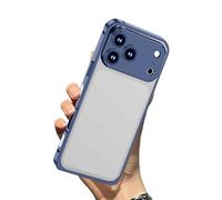 Wryhaul Chubbycase Ultra-Thin Metal Frame Heat Dissipation Case with Lens Protector, Bumper Metal Frame Shockproof Phone Case for iPhone 17/16/15/14 Series (Dark Blue,15)