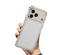 Wryhaul Chubbycase Ultra-Thin Metal Frame Heat Dissipation Case with Lens Protector, Bumper Metal Frame Shockproof Phone Case for iPhone 17/16/15/14 Series (Original Color,16 Pro)