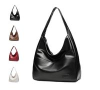Wryhaul Sac ooomay, sac fourre-tout ooomay pour femme, sac fourre-tout en cuir végétalien pour femme, sac souple tendance décontracté de grande capacité (A,Taille unique)