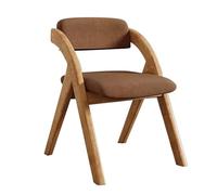 WRYSQBHJYB Chaise Pliante en Bois Massif, Chaises Pliantes Rembourrées, Chaise Bois, Confortables et Respirantes pour Intérieur/extérieur/Salle À Manger(Coffee)