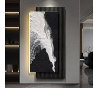 WRYSQBHJYB Décoration Murale en Grès avec Lumière LED Vagues Océaniques