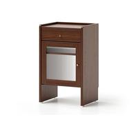 WRYSQBHJYB Meuble de Rangement Caché pour Aspirateur Robot, Étagère Rangement en Bois Massif avec 3 Niveaux Réglables, Placard Rangement, Table D'appoint pour Salon, Bureau, Cuisine(Brown)