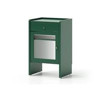 WRYSQBHJYB Meuble de Rangement Caché pour Aspirateur Robot, Étagère Rangement en Bois Massif avec 3 Niveaux Réglables, Placard Rangement, Table D'appoint pour Salon, Bureau, Cuisine(Green)
