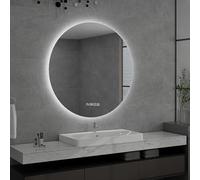 WRYsqbhjyb Miroir Salle de Bain avec Eclairage, Antibuée, À Intensité Variable, Miroir Rond 3 Couleurs avec Rétro-éclairage, Miroir Éclairé de Vanité Mural (Size : 40cm/15.7")