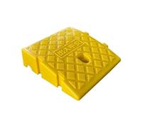 WRYSQBHJYB Rampe de Chargement pour Allée, Rampe de Seuil en Plastique Robustes, Rampe Voiture Antidérapante Portable pour Trottoir, Allée(Yellow,10x11x4in)