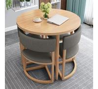 WRYsqbhjyb Table À Manger Ronde, Table Basse, Petite Table de Cuisine, Table Ronde avec 4 Chaises pour Salon, Salle À Manger, Salle de Réception (Color : B)