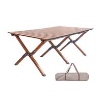 WRYsqbhjyb Table Camping, Table Pliante Exterieur, Table de Camping Enroulable en Aluminium avec Sac de Transport pour L'extérieur, Terrasse, Pique-Nique(B)