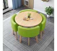 WRYsqbhjyb Table Ronde Salle Manger pour 4 Personnes, Table Salle À Manger Ronde, Table de Cuisine Ronde Moderne pour Table Basse, Ensemble Table et 4 Chaises (Color : Q)