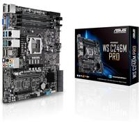 Ws C246M Pro Carte Mère Workstation Intel C246 Lga 1151 Micro-Atx(M.2,2X Lan,Usb 3.1 Gen 2,Intel Xeon Cpu,Mémoire Ecc)