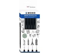 [WS-EFL-H-F-4P] TOMBOW Set de 4 Feutres Fin MONO Drawing Pen "Fine Set" 005-0...