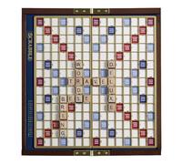 WS Game Company Scrabble Deluxe Travel Edition - Jeu de société de mots pour 2 à 6 joueurs, à partir de 8 ans