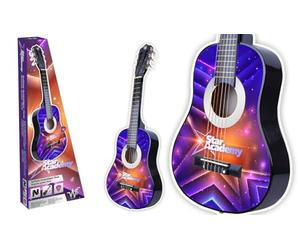 WS - Guitare - Licence Officielle Star Academy - Instrument de Musique - 620818SA - Bois - Violet - 75 cm - Médiator - Sangle - Cordes Nylon Et Acier - Tilleuil - Érable - Idéal Pour Les Débutants