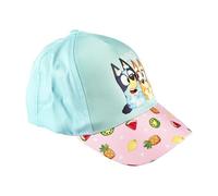 WS-Trend Bluey & Bingo - Casquette pour enfant - Casquette de baseball pour fille et garçon - Taille 52 à 54 cm - Réglable avec fermeture - Casquette d'été avec imprimé fruit, bleu, 52