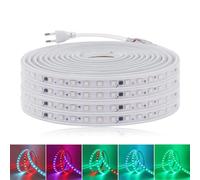 WS2811 Ruban LED 220V, RGB IC 5050 IP65 étanche 60LEDs/m 2 PIN multicolore Sans puissance LED Bande Lumineuse Strip Light pour Publicité Décoration Projets de Bricolage décoration.