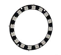 WS2812 Anneau lumineux LED 5050 RVB adressable, module LED individuel, 5 V, pour projets de microcontrôleur Arduino, éclairage et décoration (16 LED)