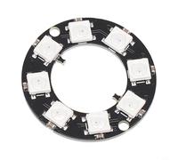WS2812 Anneau lumineux LED RVB adressable individuel 5 V pour Arduino, WS2812B 5050 RGB LED Ring Light avec 24 LED pour projets de bricolage, anneau lumineux LED programmable (S128LED) (SKU)