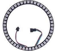 WS2812B 8/16/24/35/45/60/241 LED Pixel Ring Module LED adressable WS2812 IC RGB Pleine couleur Cercle LED rond DC5V (45 LED, noir)
