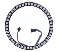 WS2812B 8/16/24/35/45/60/90/241 LED Pixel Module LED WS2812 IC RGB Couleur ronde cercle LED CC 5 V (45 LED, noir)