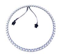 WS2812B WS2812B Module LED WS2812 IC RGB Full Color Circle LED rond DC5 V (60 LED, blanc)