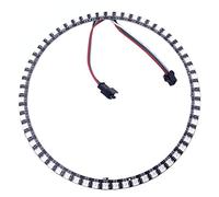 WS2812B WS2812B Module LED WS2812 IC RVB pleine couleur rond DC5 V 60 LED Noir 8/16/24/35/45/60/90/241 LED