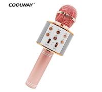 WS858 Bluetooth Sans Fil Microphone Karaoké Microphone à Condensateur Magique Microphone KTV Chant Haut-Parleur Lecteur Micro pour Téléphone PC