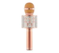 WS858 Microphone Bluetooth Haut-parleur Karaoke KTV Microphone sans fil pour iPhone - Samsung Or rose C053FB