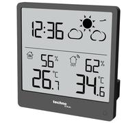 WS9138 Petite station météo moderne avec prévisions météorologiques et tendance météo, température intérieure et extérieure, rétroéclairage, écran LCD clair sans flou