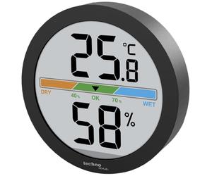 WS9418 Mini thermo-hygromètre avec température, humidité et affichage coloré du confort ambiant, 6 cm