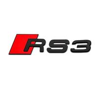 WSADRFXS Auto EmblèMe Autocollant pour V8T V6T S3 S6 S7 S8 RS5 RS6 RS7 RS8,Insignes De Voiture Autocollant Protection Solaire éTanche à La PoussièRe,Black RS3