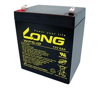 WSB Battery Kung Batterie longue au plomb 12 V 5 Ah WP5-12 Faston 4,8 mm compatible 4 Ah 4,5 Ah 5 Ah