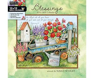 WSBL 23997001736 Calendrier mural 2023 Motif bénédictions 30,5 x 30,5 cm