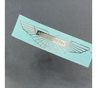 WSCDMCC 2 Pièces Emblème Logo pour Aston Martin, Badge Autocollant Voiture Avant Arrière Corps Décoration Styling Accessoire,Silver