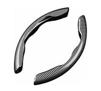 WSCDMCC Couvre Volant Voiture pour Opel Grandland X 2017 2018 2019 2020 2021 2022 2023 2024, Segmentée Fibre de Carbone Antidérapant Respirant Protege Volant Interieur Accessoire,Black