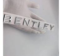 WSCDMCC Emblème Logo pour Bentley Continental Flying Bacalar Arnage Brooklands Mulsanne, Badge Autocollant Voiture Avant Arrière Corps Décoration Styling Accessoire,Silver