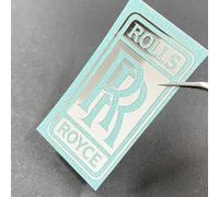 WSCDMCC Emblème Logo pour Rolls-Royce, Badge Autocollant Voiture Avant Arrière Corps Décoration Styling Accessoire,B-36mm*18mm