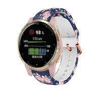 Wscebck Bande de montre de 18mm pour Garmin Venu 2S/Vivoactive 3s 4s Accessoires de bracelet de remplacement de bracelet en silicone pour S actif (Color : LMG, Size : 18mm For Venu 2S)