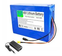 WSDAV Batterie au Lithium 48 V 10 Ah 12 Ah 15 Ah 18 Ah 21 Ah 24 Ah 27 Ah 30 Ah 36 Ah 40 Ah avec Chargeur pour Moteur 0-1920 W,48v21ah