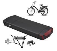 WSDAV Batterie Lithium-ION 48V pour Vélo Électrique 36V, 10,4Ah, 13Ah, 13,6Ah, 15Ah, 17 Ah, pour Moteur 0-650W avec Chargeur, Feu Arrière De Sécurité Et Porte-Bagages Arrière,48V 13.6AH