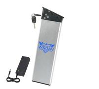 WSDAV Batterie Lithium-ION intégrée Pliable 36 V 10 Ah 12 Ah 14 Ah, Batterie de Remplacement cachée 48 V 10,5 Ah avec Chargeur et BMS pour Moteur 0-100 W,36v10ah