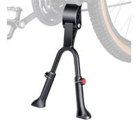 WSDCAM Béquille de vélo réglable à double pieds pour vélos adultes de 61 à 73,7 cm, béquille centrale antidérapante en alliage d'aluminium pour montagne, route, vélo cargo, outil de réparation de vélo