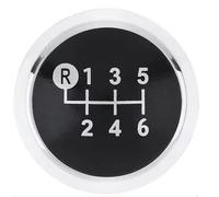 WSDERUB Compatible Avec Toyota Pour Rav4 Pour Yaris D4D 5/6 Vitesses Manuel Pommeau Levier Vitesse Couvercle Emblème Badge Levier Vitesse Capuchon Décoration Voiture(1X 6 speed)