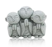 WSDMAVIS Mini statue de Bouddha japonais en pierre de moine zen, figurine de moine pour aquarium, bonsaï, Feng Shui, décoration d'intérieur et d'extérieur, sculptures de jardin