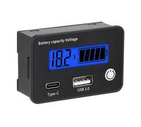 Wsdsgz 1. Moniteur de batterie solaire QC3.0 18 W avec fonction mémoire pour batterie de voiture LiFePO4/Lithium Acid Moniteur de santé de batterie solaire de voiture