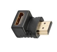 Wsdsgz Adaptateur coudé 90 degrés compatible HDTV pour un espace restreint derrière les téléviseurs muraux, configurations d'ordinateur, projecteurs, compatible HDTV, adaptateur coudé mâle vers